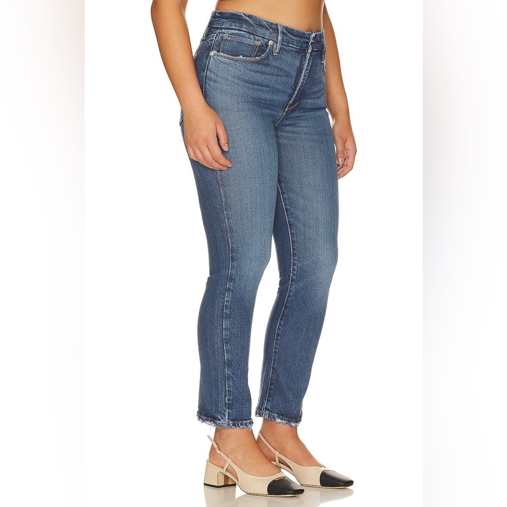 Good American Good Legs Straight Jeans in Indigo513 Sz 16